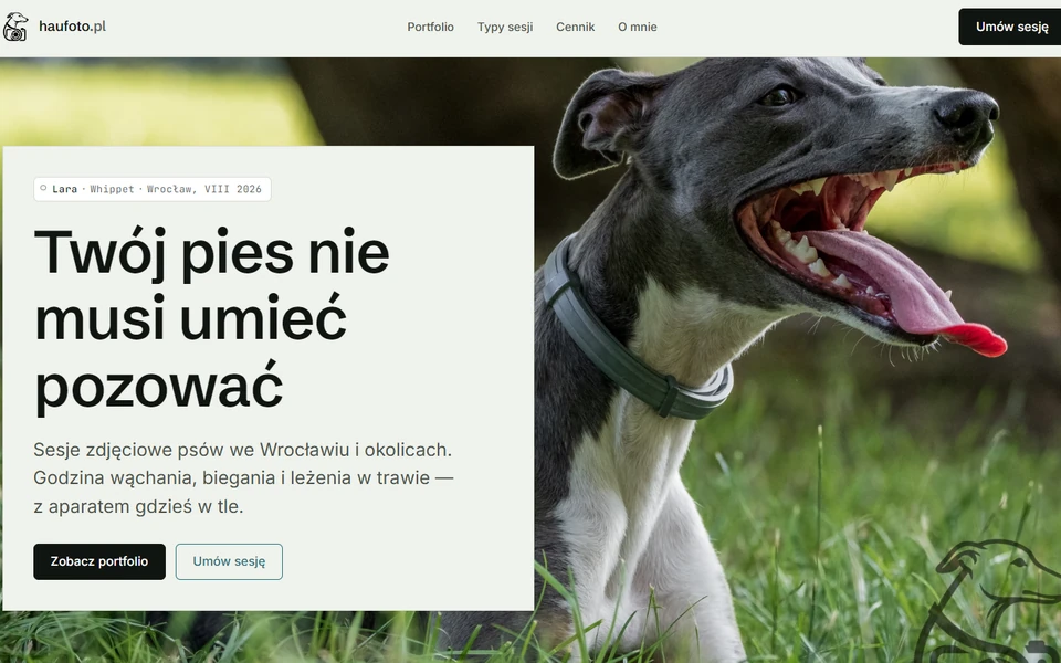 Portfolio fotograficzne haufoto.pl – widok strony głównej